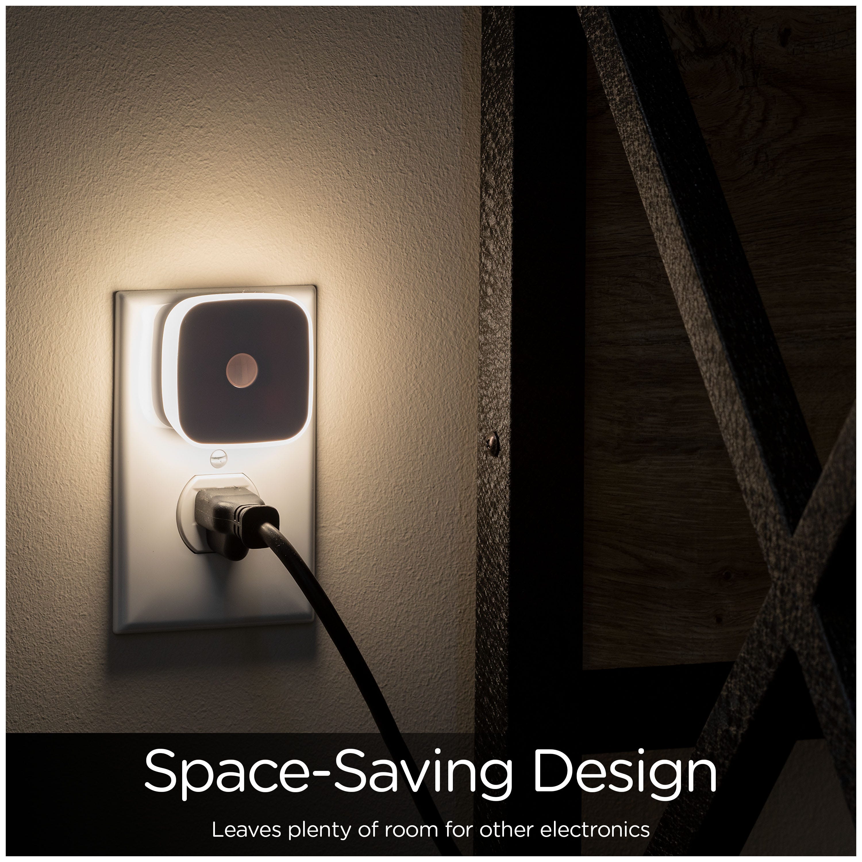 Enbrighten Mini LED Motion-Sensing Night Light, 2 Pack, White