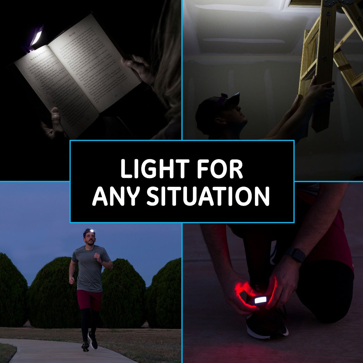 Enbrighten Motion-Sensing Rechargeable LED Headlamp, Purple
