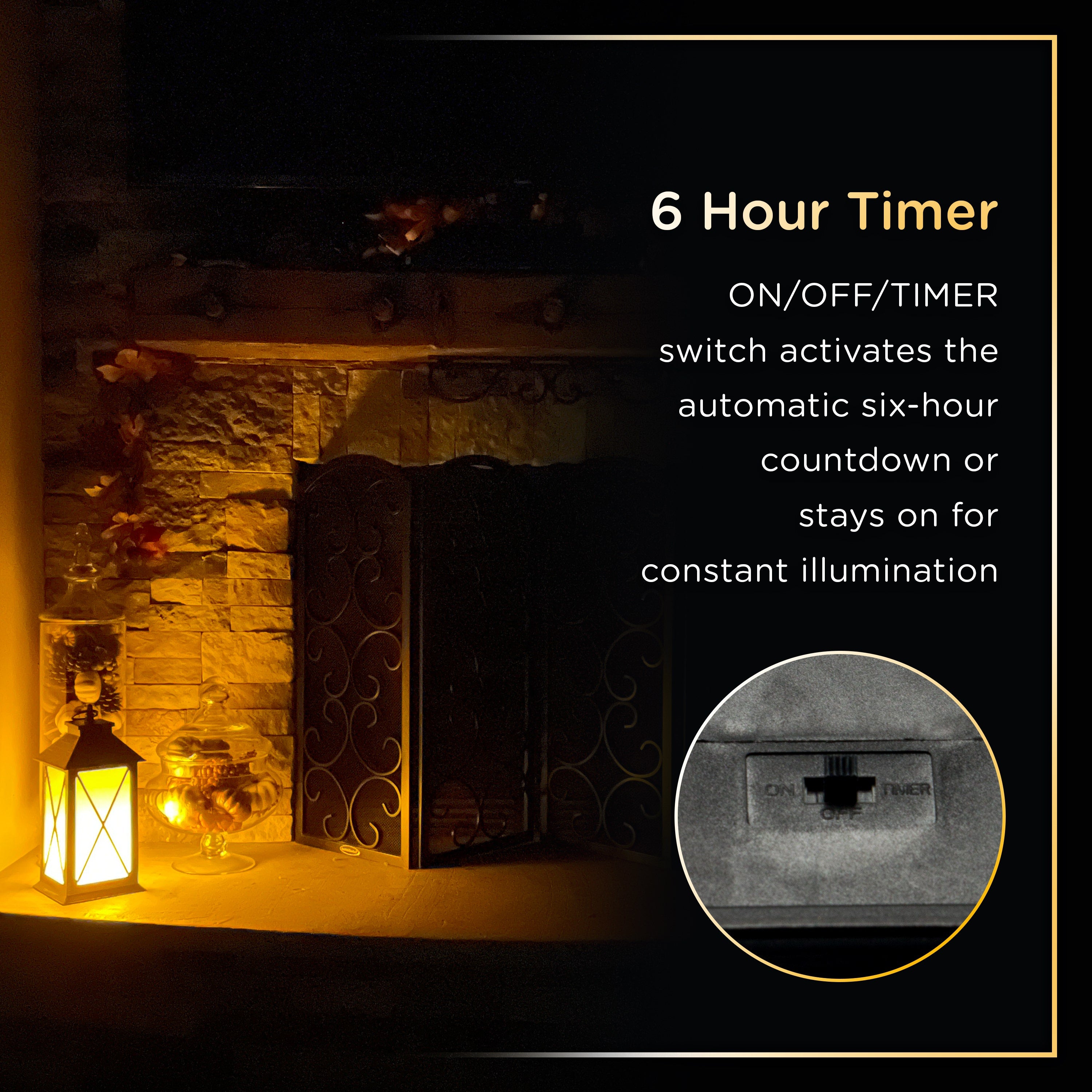 Enbrighten Candle Flicker LED Lantern. Black