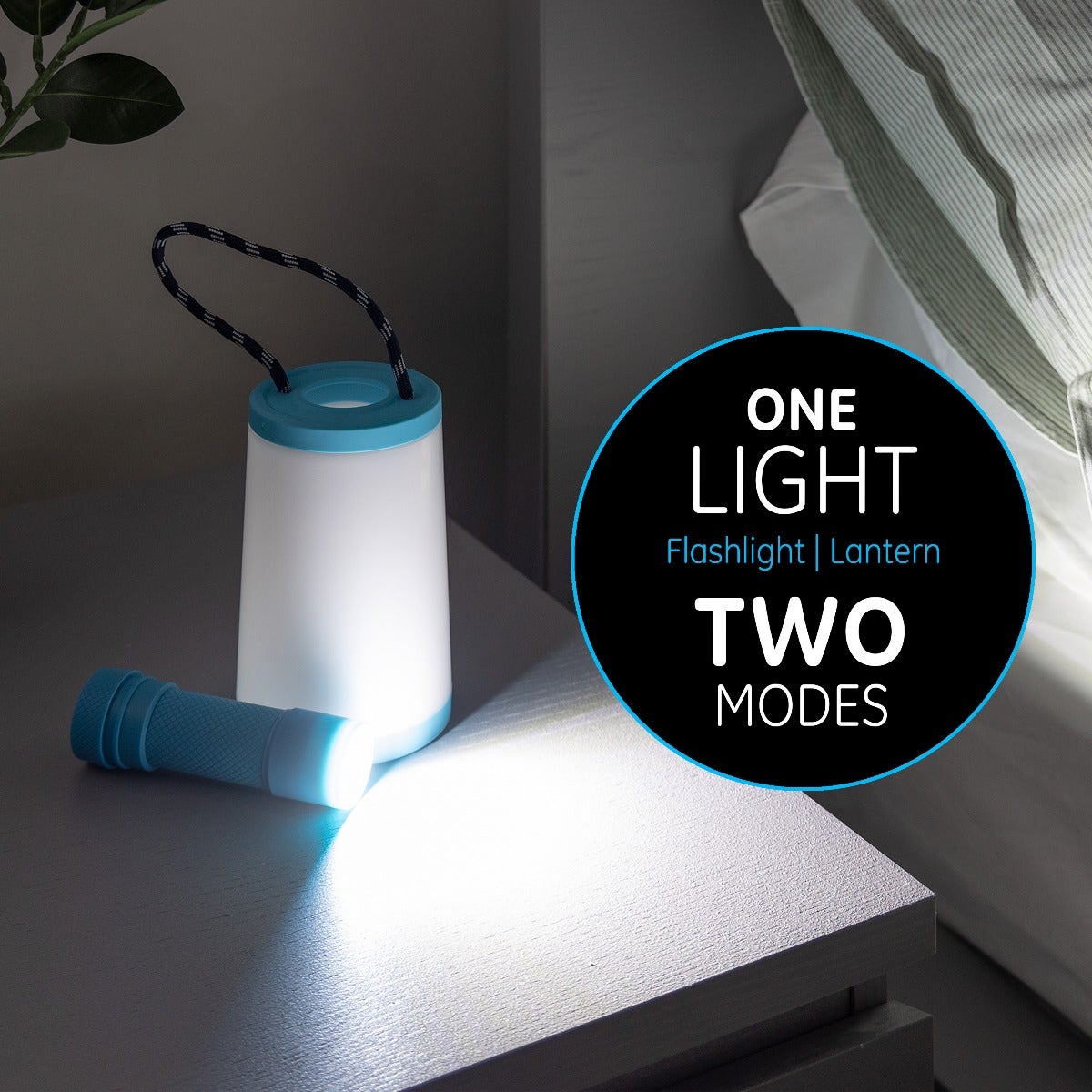 Enbrighten 2-in-1 LED Lantern, Teal