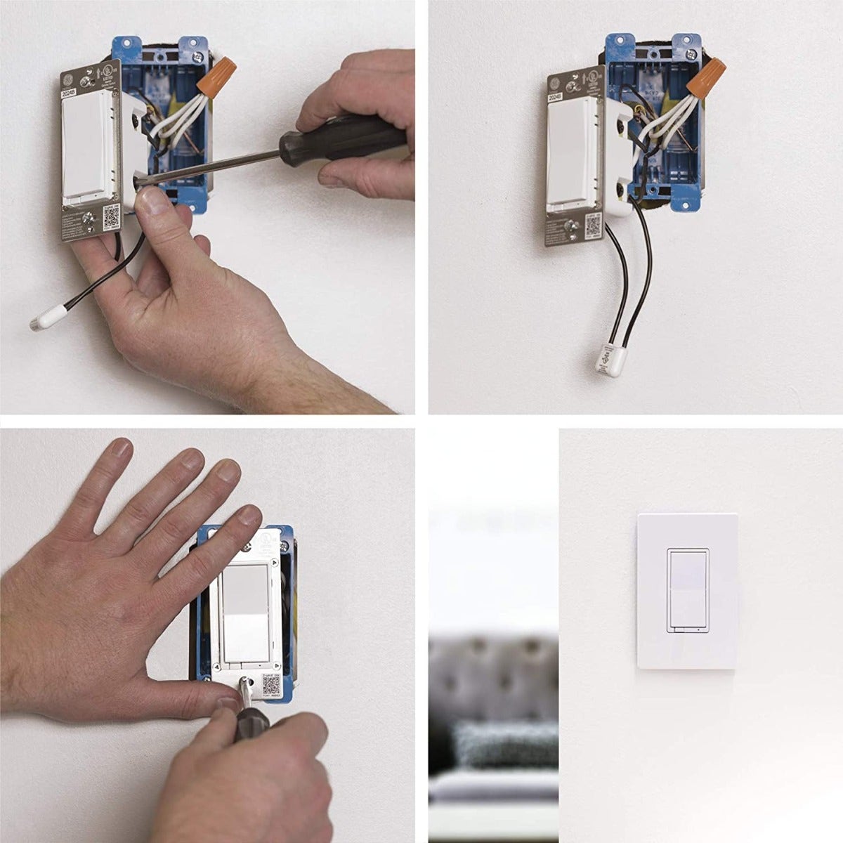 Jasco Direct-Wire LED Lighting Bypass for UltraPro, Enbrighten, Jasco, and GE Smart Dimmer Switches, White
