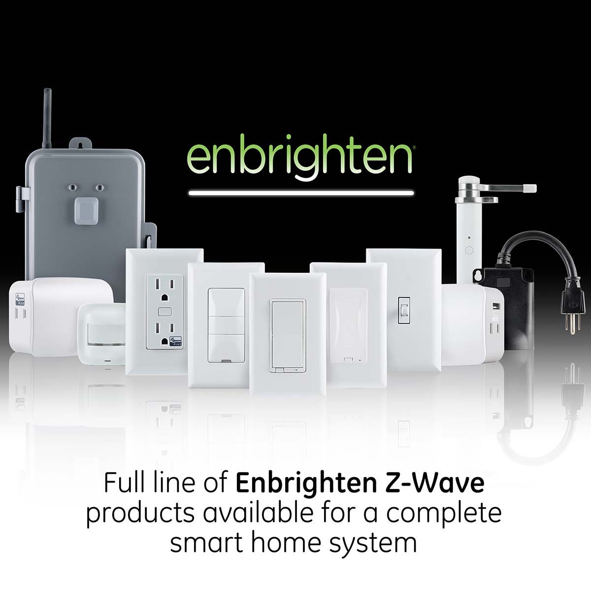 Enbrighten Z-Wave In-Wall Smart Toggle Switch with QuickFit™ and SimpleWire™, 2 Pack, Light Almond