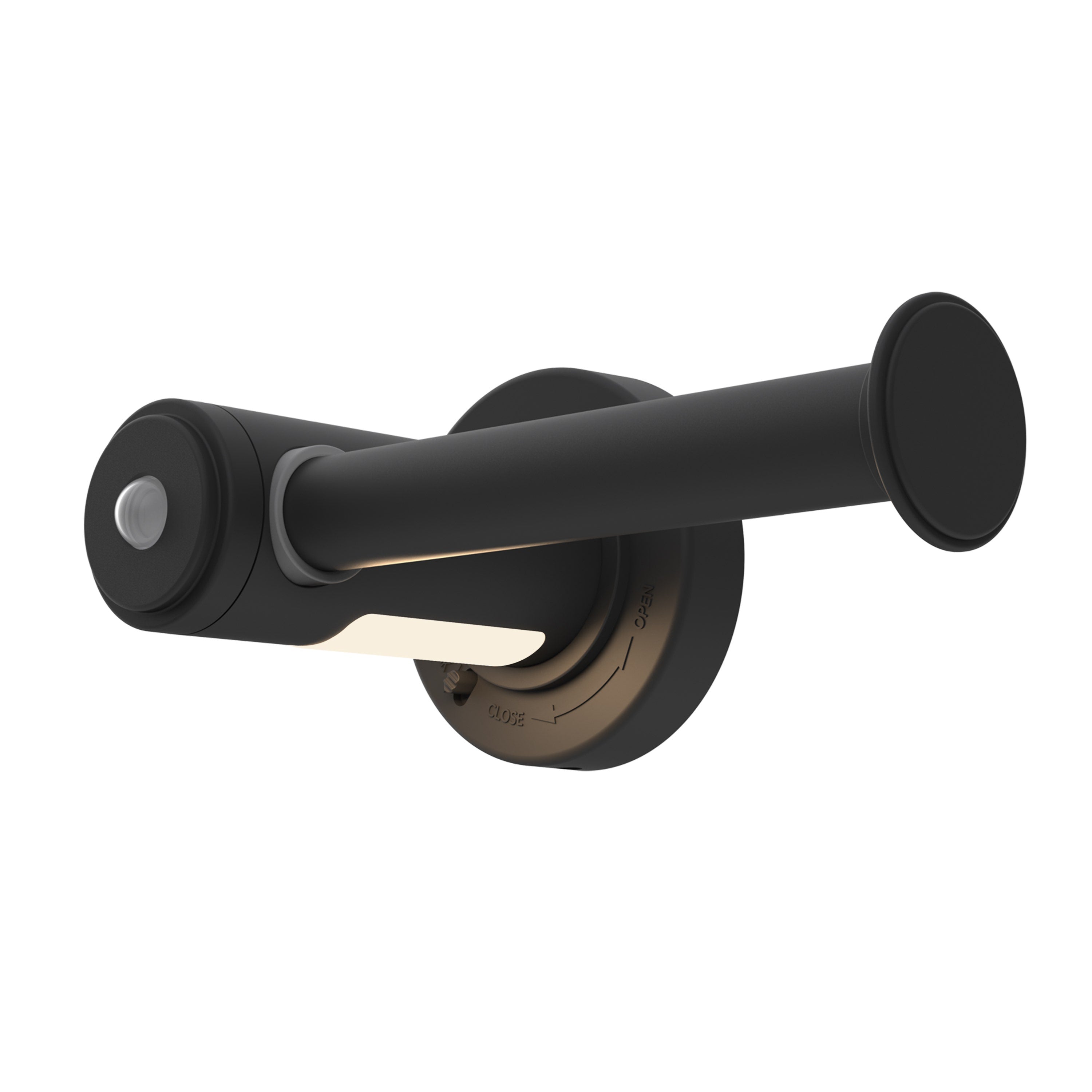 Enbrighten LED Motion Sensing Toilet Paper Holder Light, Matte Black