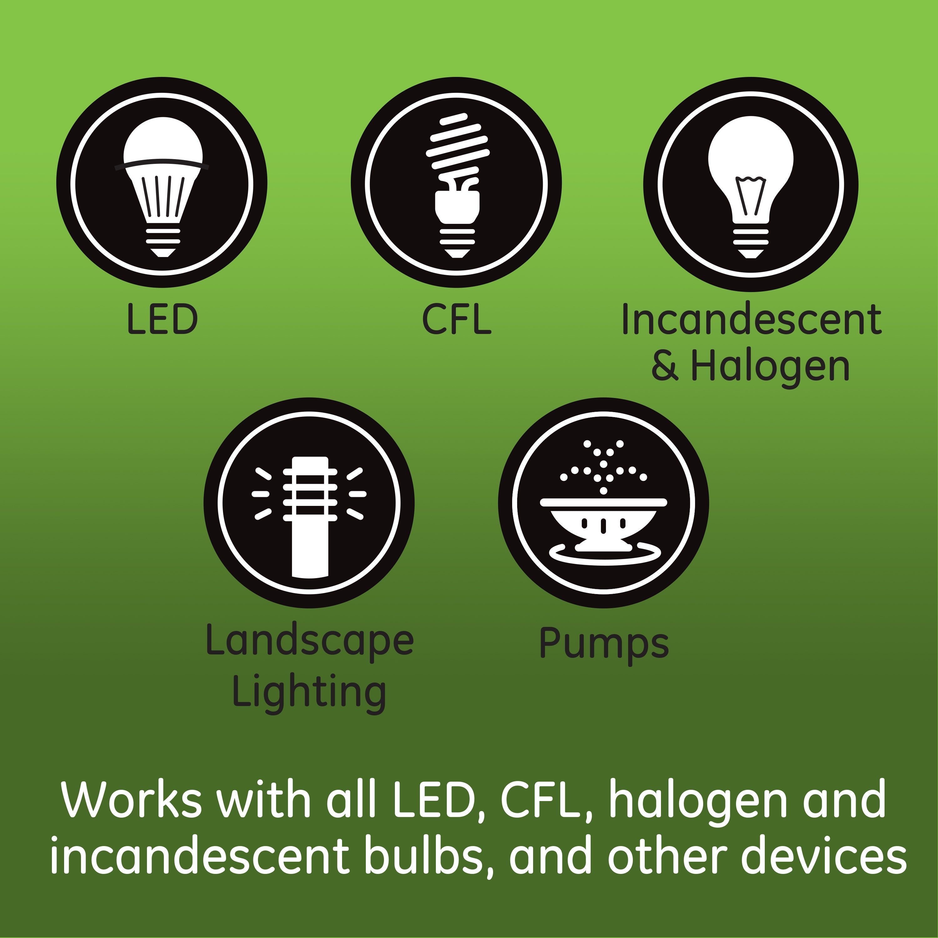 Enbrighten Z-Wave Plug-In Outdoor Smart Switch, Black