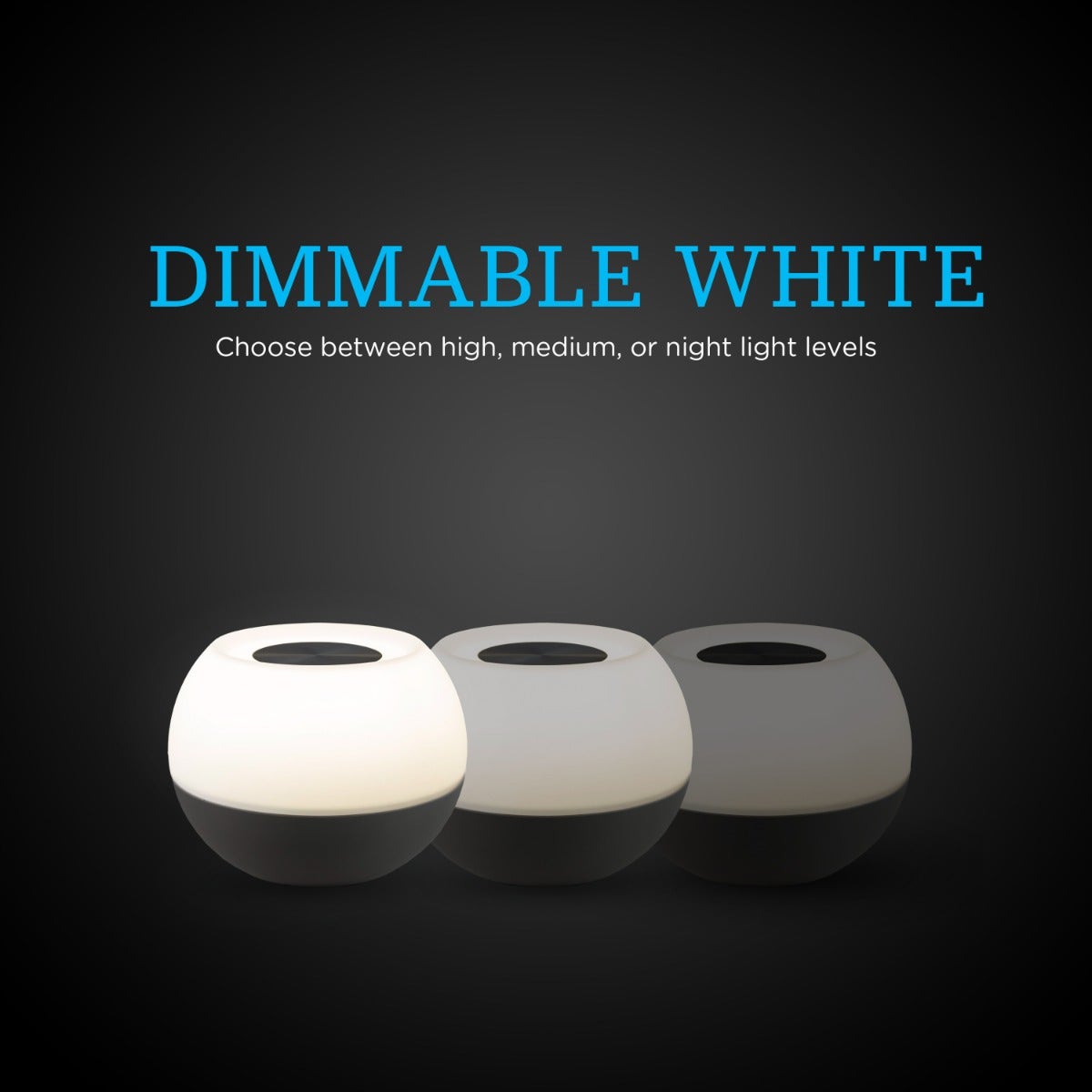 Enbrighten USB-Charging Color-Changing Tabletop LED Mini Bowl Night Light, Gray