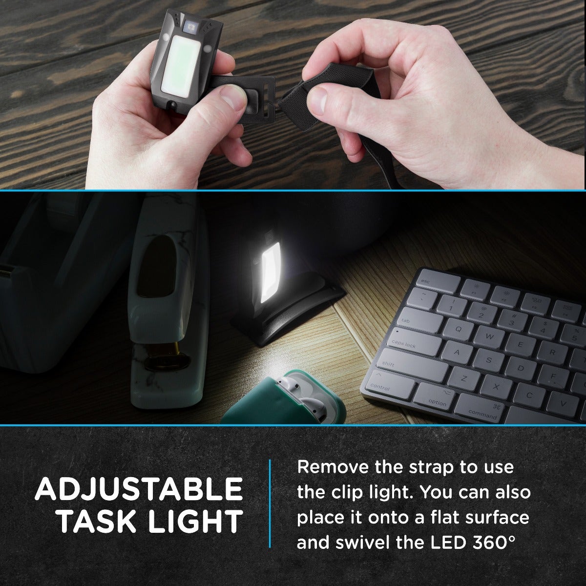 Enbrighten Motion-Sensing Rechargeable LED Headlamp, Black