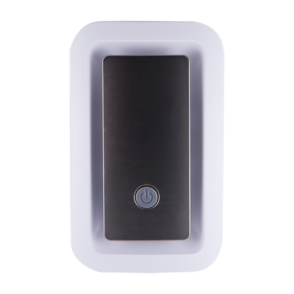 GE Enbrighten Warm Amber SleepLite Light Sensing LED Night Light, Brushed Nickel