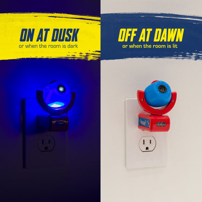 Projectables Disney Mickey Mouse & The Roadster Racers Light Sensing 6-Image LED Night Light, Red