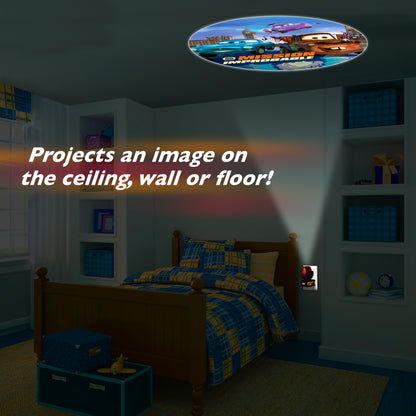 Projectables Disney Pixar Cars Light Sensing 6-Image LED Night Light, Black
