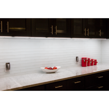 Enbrighten 12in. Direct Wire LED Under Cabinet Light Fixture, White