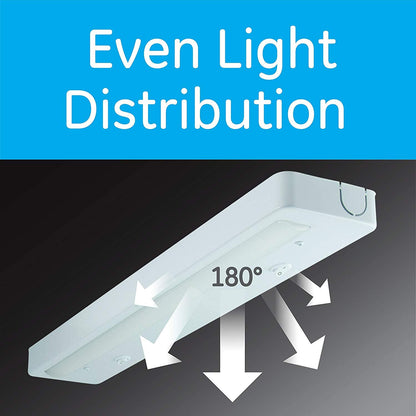 Enbrighten 12in. Direct Wire LED Under Cabinet Light Fixture, White