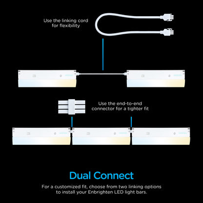 Enbrighten 24in. Hard Wire LED Light Bar, White