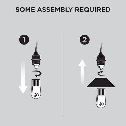 Enbrighten Light Bundle - Classic LED Cafe Lights (6 Bulbs, 12ft. White Cord) and 6 Stainless Steel Cage Shades