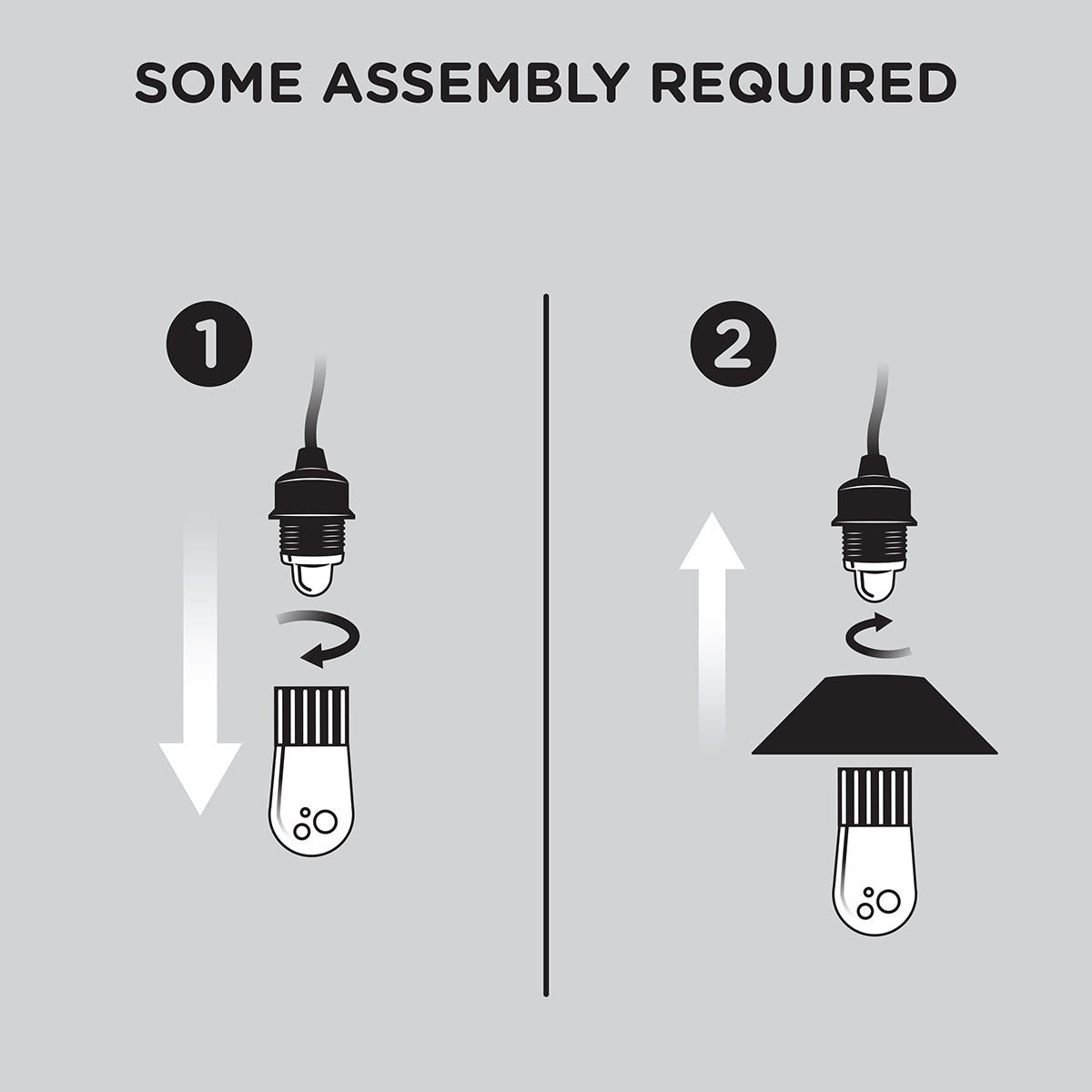 Enbrighten Light Bundle - Vintage LED Cafe Lights (6 Bulbs, 12ft. White Cord) and 6 Stainless Steel Cage Shades