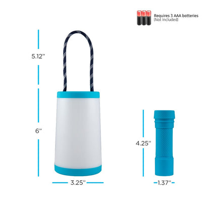 Enbrighten 2-in-1 LED Lantern, Teal