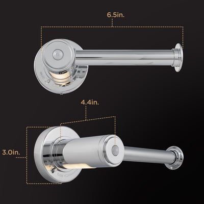 Enbrighten LED Motion Sensing Toilet Paper Holder Light, Chrome