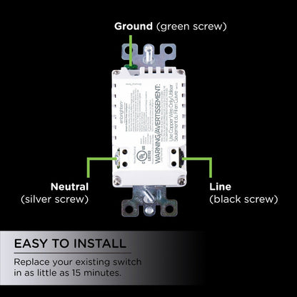 Enbrighten Z-Wave In-Wall Tamper-Resistant Smart Outlet, White