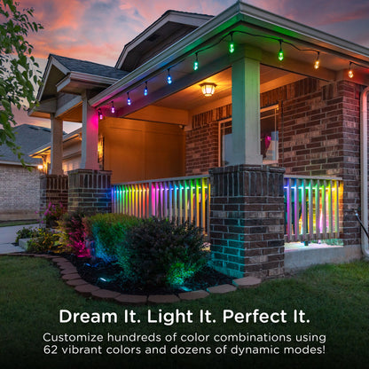 Enbrighten WiFi VIBE Color-Changing LED Landscape Lights, 12 Lights, 110ft. Black Cord