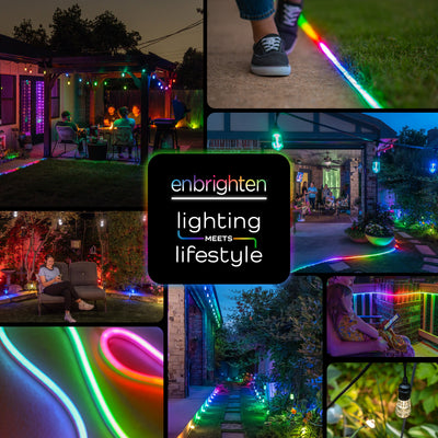 Enbrighten VIBE WiFi Indoor/Outdoor Color-Changing LED Flex Light, 8ft.