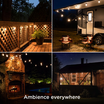 Enbrighten LED Bistro Lights, 12 Bulb, 24ft.