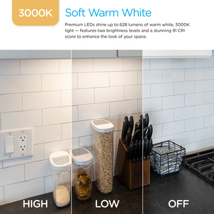 Enbrighten 18in. Plug-In LED Under Cabinet Light Fixture, White