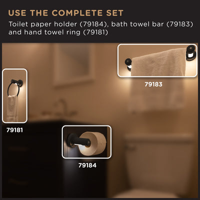 Enbrighten LED Motion Sensing Towel Bar Light, Matte Black