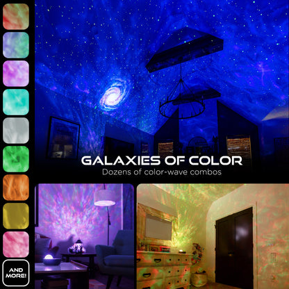 Enbrighten Galaxy Projector LED Tabletop Night Light with Sound Effects