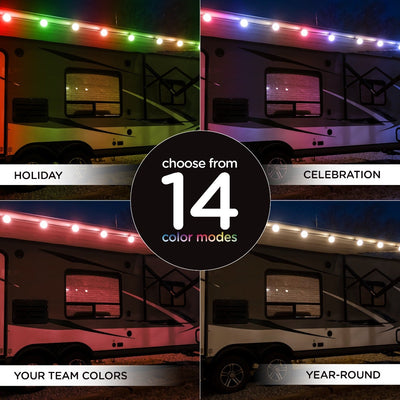 Enbrighten Bistro USB-Powered Color Changing LED Cafe Lights, 24 Bulbs, 24ft. Black Cord