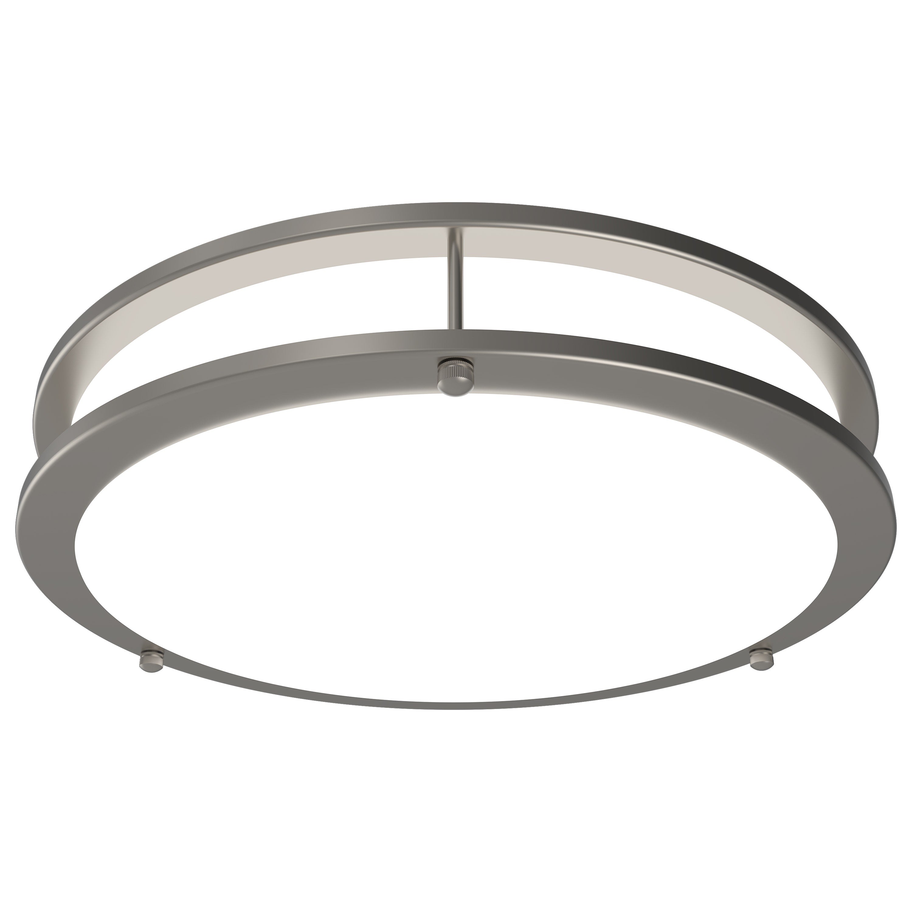 Enbrighten Flush Mount Light with Tunable White LED Bulb, Silver