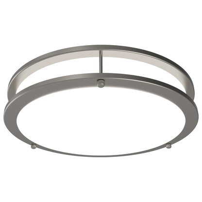 Enbrighten Flush Mount Light with Tunable White LED Bulb, Silver