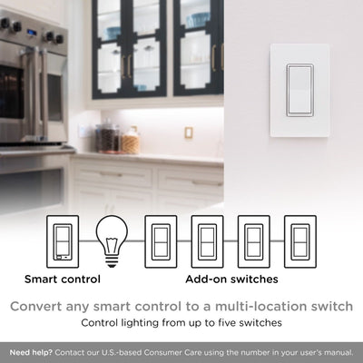Enbrighten Add-On Switch with QuickFit™ and SimpleWire™, White