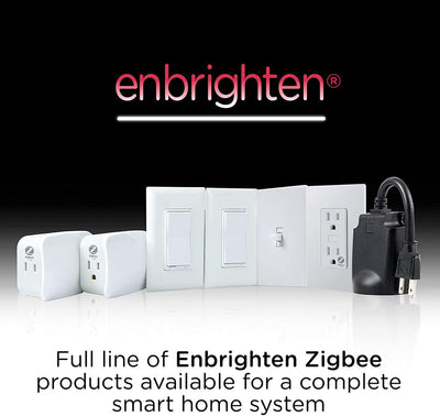 Enbrighten Zigbee In-Wall Smart Dimmer with QuickFit™ and SimpleWire™, White/Almond