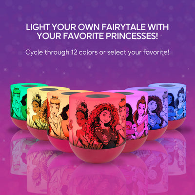 Disney Princess Color Changing Tabletop LED Lamp Night Light, Red