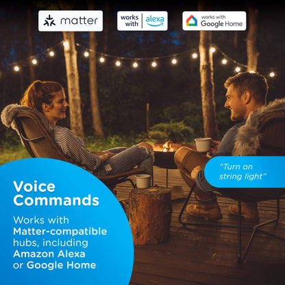 Enbrighten VIBE WiFi Matter Outdoor Smart Plug with Countdown Remote