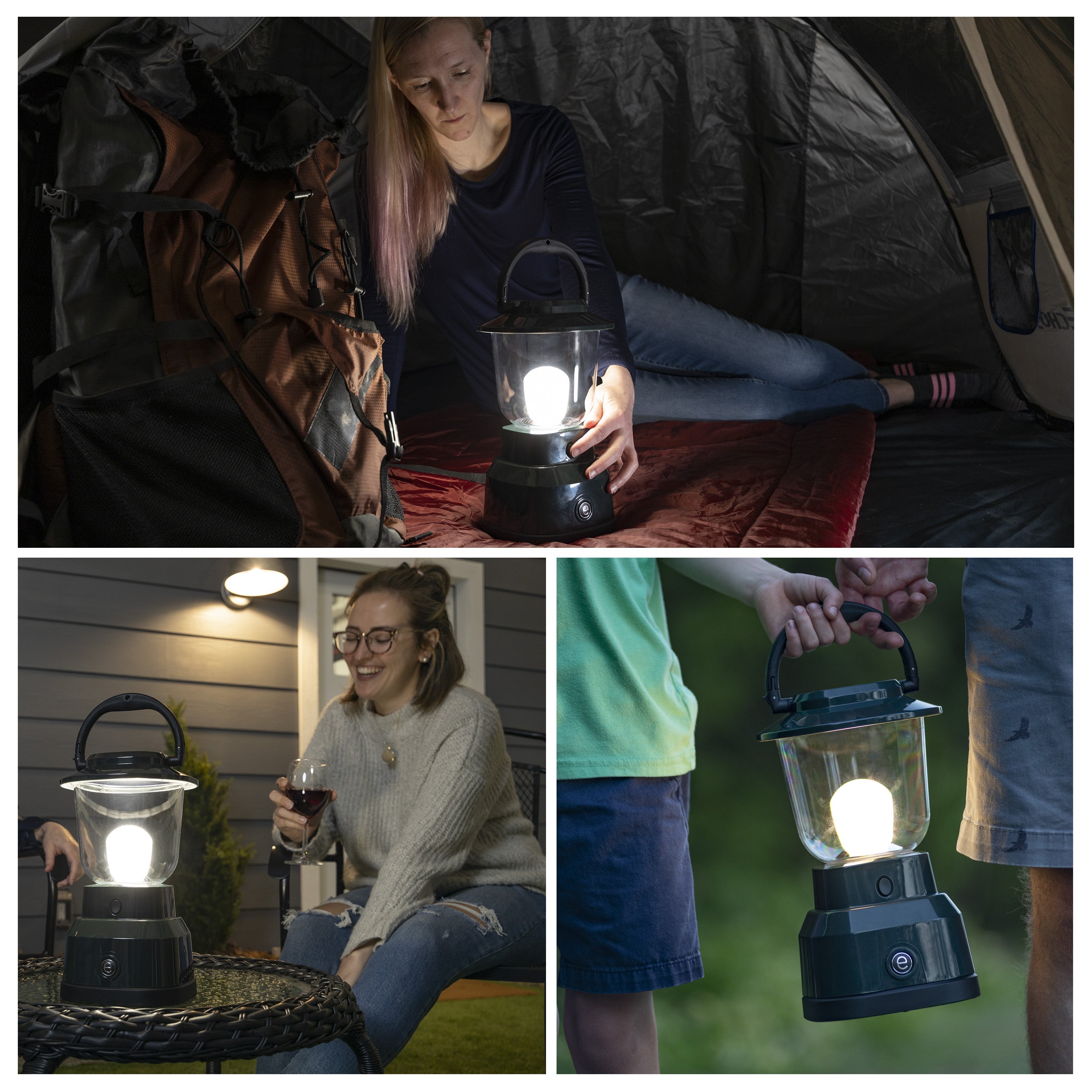 Enbrighten LED 6D USB Charging Lantern, Green