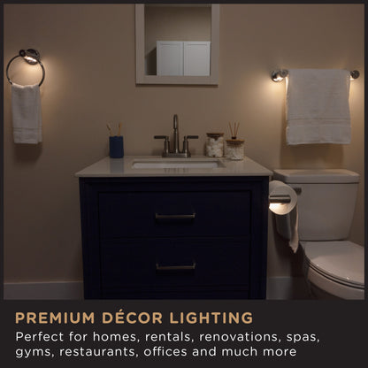 Enbrighten LED Motion Sensing Bathroom Lighting Bundle, Chrome
