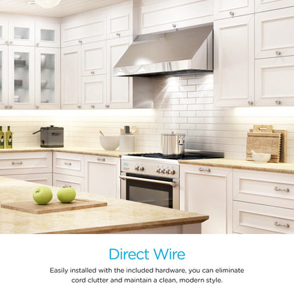 Enbrighten 36in. Dimmable Direct Wire LED Under Cabinet Light Fixture, White