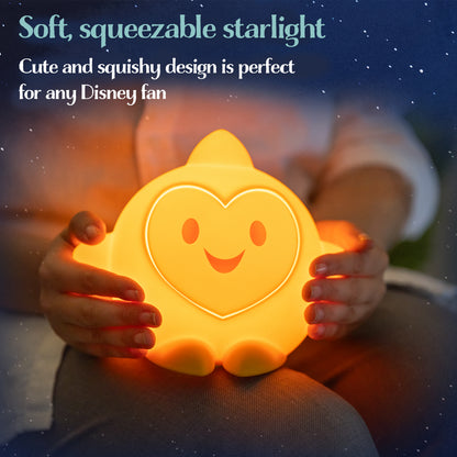 Disney WISH Star Squishy Dimmable Tabletop LED Night Light, Yellow