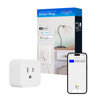 Enbrighten VIBE 1-Outlet WiFi Smart Plug, White