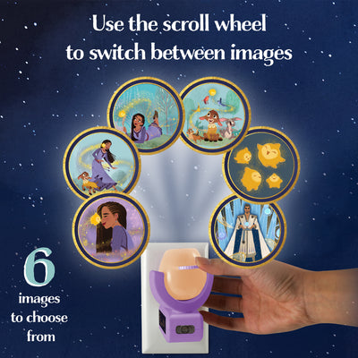 Projectables Disney WISH LED Night Light, Purple