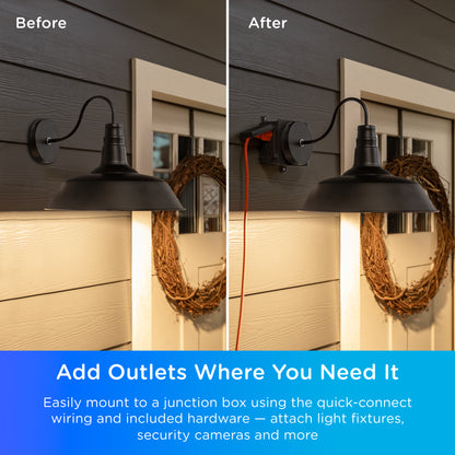 Enbrighten VIBE WiFi Add-An-Outlet Smart Adapter, Black