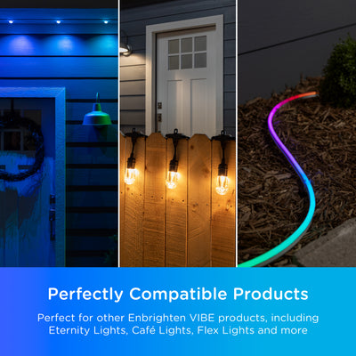 Enbrighten VIBE WiFi Add-An-Outlet Smart Adapter, White