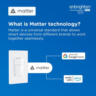 Enbrighten Pro Smart Dimmer Light Switch, Matter, Door, Motion, MyBright