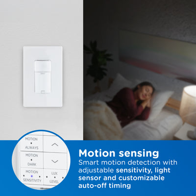 Enbrighten Pro Smart Dimmer Light Switch, Matter, Door, Motion, MyBright
