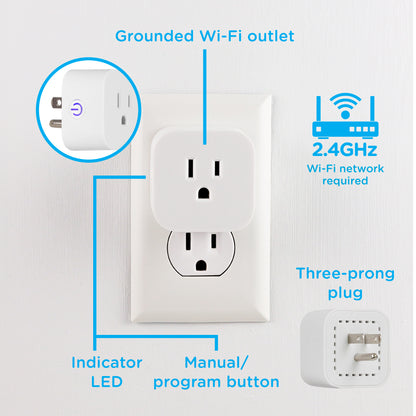 Enbrighten VIBE Indoor Single-Outlet Wi‑Fi Matter Smart Plug