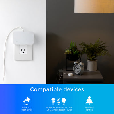Enbrighten Indoor Smart Plug, 1 Polarized Outlet, Override with 5ft Lead