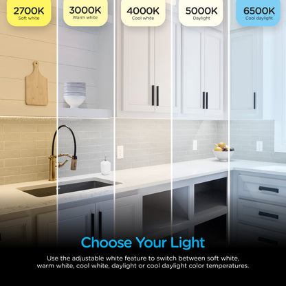 Enbrighten Color Changing Cabinet Puck Lights Plug-In, White