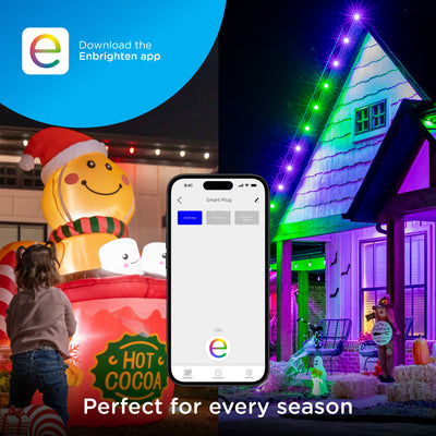 Enbrighten Vibe Outdoor Dual‑Outlet Wi‑Fi Matter Smart Plug