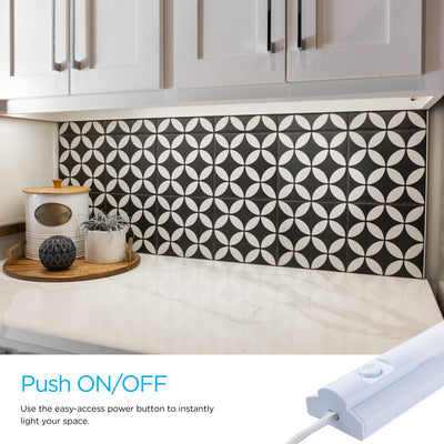 Enbrighten 10in. Plug-In LED Under Cabinet Fixture, White