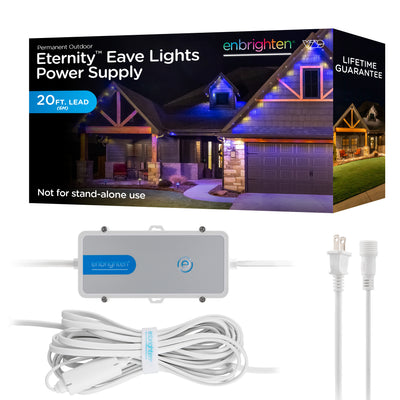 Enbrighten Eternity Eave Light Power Supply With Repeater, White (Renewed)